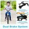 Blue Kids Bicycle with Hand and Coaster Brakes and Anti-Slip Handlebars Training Wheels Included